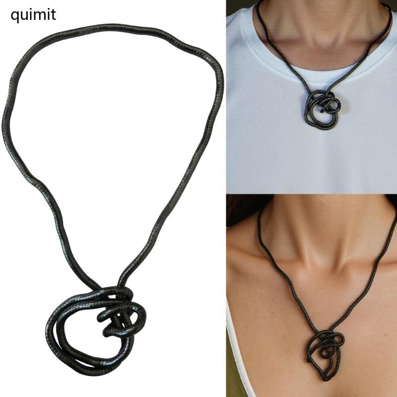 QUIM Colar De Corrente De Cobra Dobrável , Gargantilha Flexível , Acessórios De Joias Punk Para Uso Diário , Festas Cria