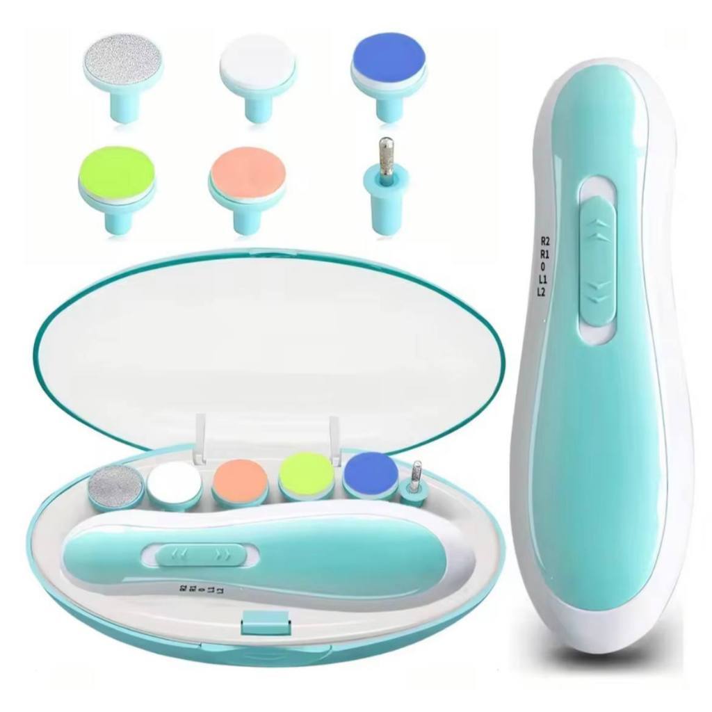 Kit Lixa Aparador de Unha Para Bebê Elétrico Cortador Com Estojo - Envio Agora!