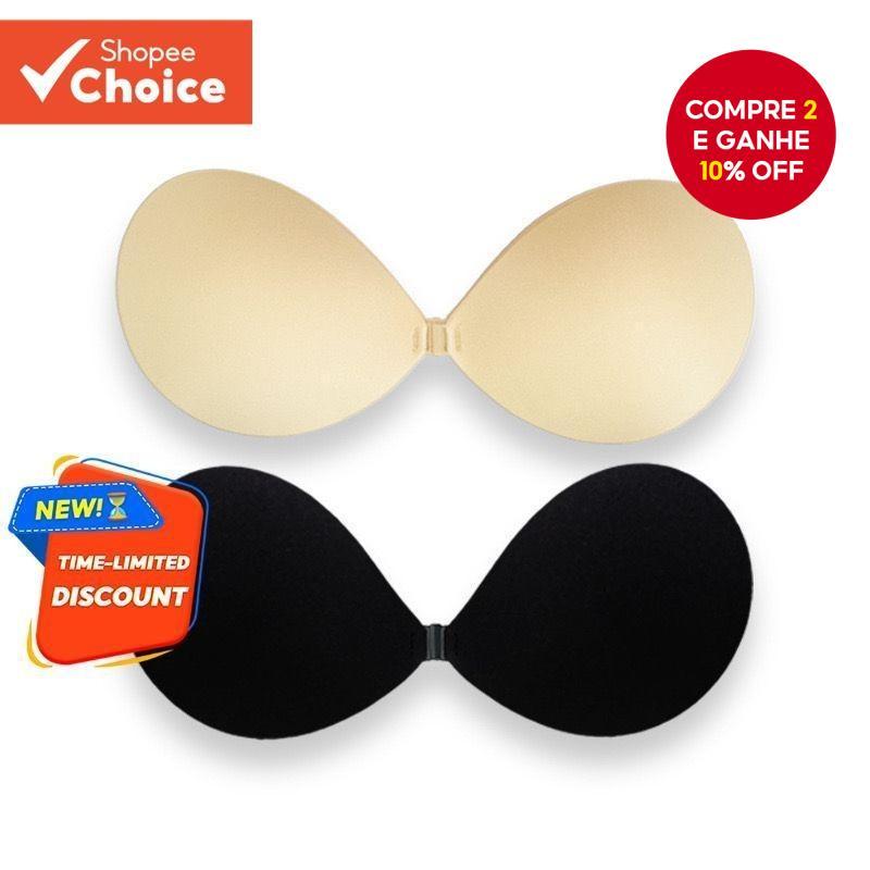 1 Par De Almofadas De Sutiã Push-Up Nude – Inserções De Silicone Autoadesivas