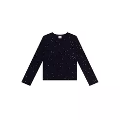 Blusa infantil menina em cotton com brilho Brandili