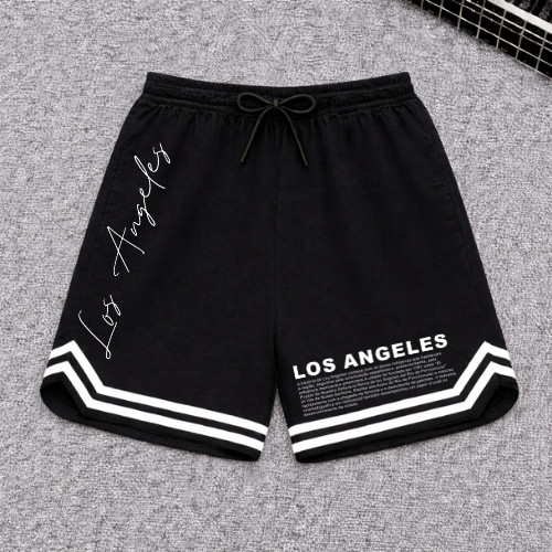 Short Bermuda Basquete Masculino Dry Fit Los Angeles Streetwear Academia Treino Corrida Confortavel Respiravel