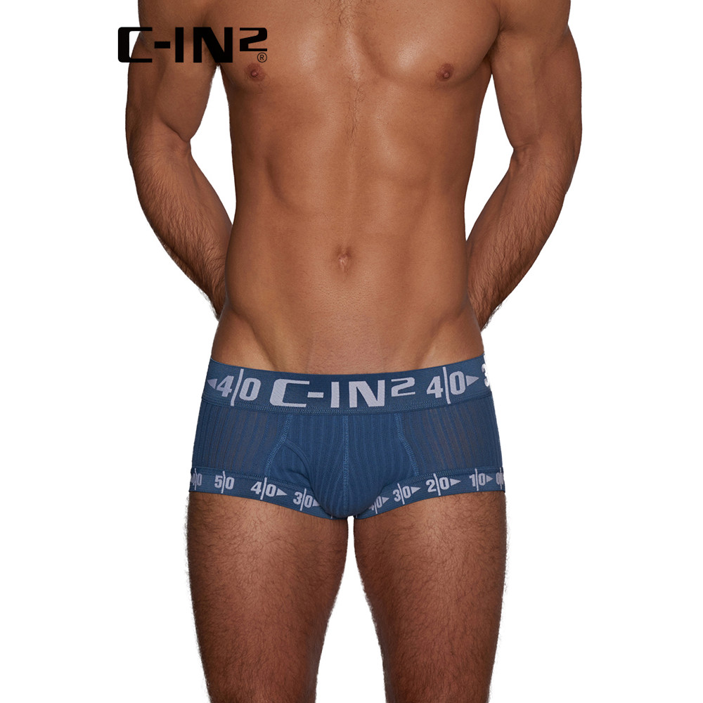 C-IN2 novo produto roupa interior masculina algodão elastano respirável cintura baixa U-convexo Sexy Boxer cin2 roupa in