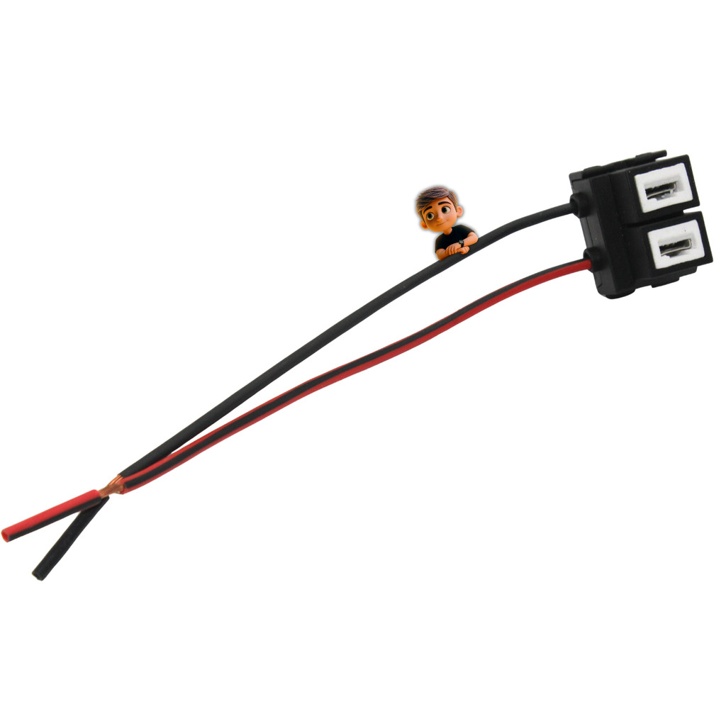 Par De Chicotes Soquete Lâmpada H7 Conector Plug Farol — imagem 2 de 2