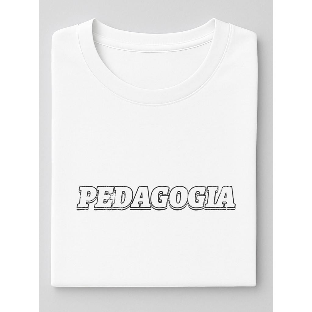 camisa Blusa Pedagogia Feminina Unissex Camiseta Fonte Vintage Urbana Faculdade 100% Algodão Premium