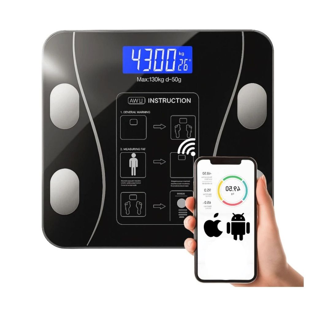Balança Digital Bioimpedância Corporal 180kg Aplicativo Profissional Bluetooth