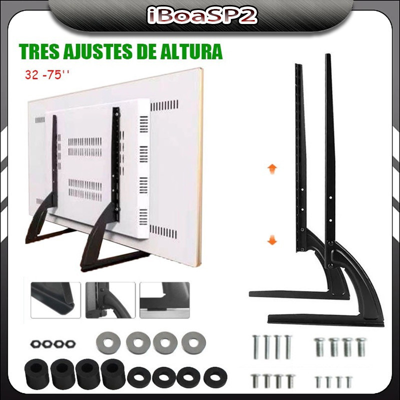 Suporte Tv Mesa Universal Fixo Base Pé Monitor 32 Até 75''  Suporte De Mesa Para Tv/monitor De Suporta até 50kg