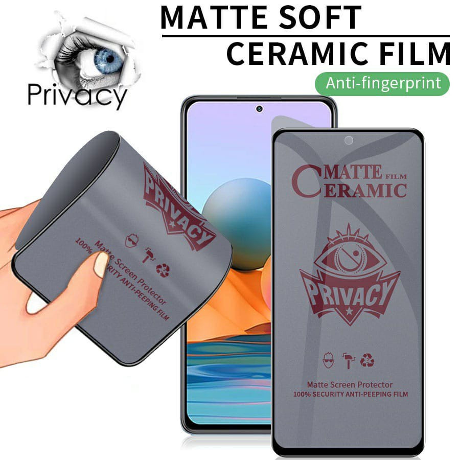 Privacidade Mate AntiSpy Nano Cerâmica Escudo Vidro Temperado Samsung A01/A01 CORE/A02/A02S/A03/A03S A04/A04E/A04S/A05/A