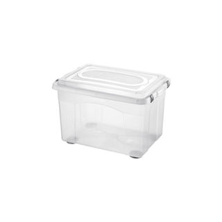 Caixa Organizadora Sanremo Top Stock em Plástico Cristal 56L em Oferta na Shopee