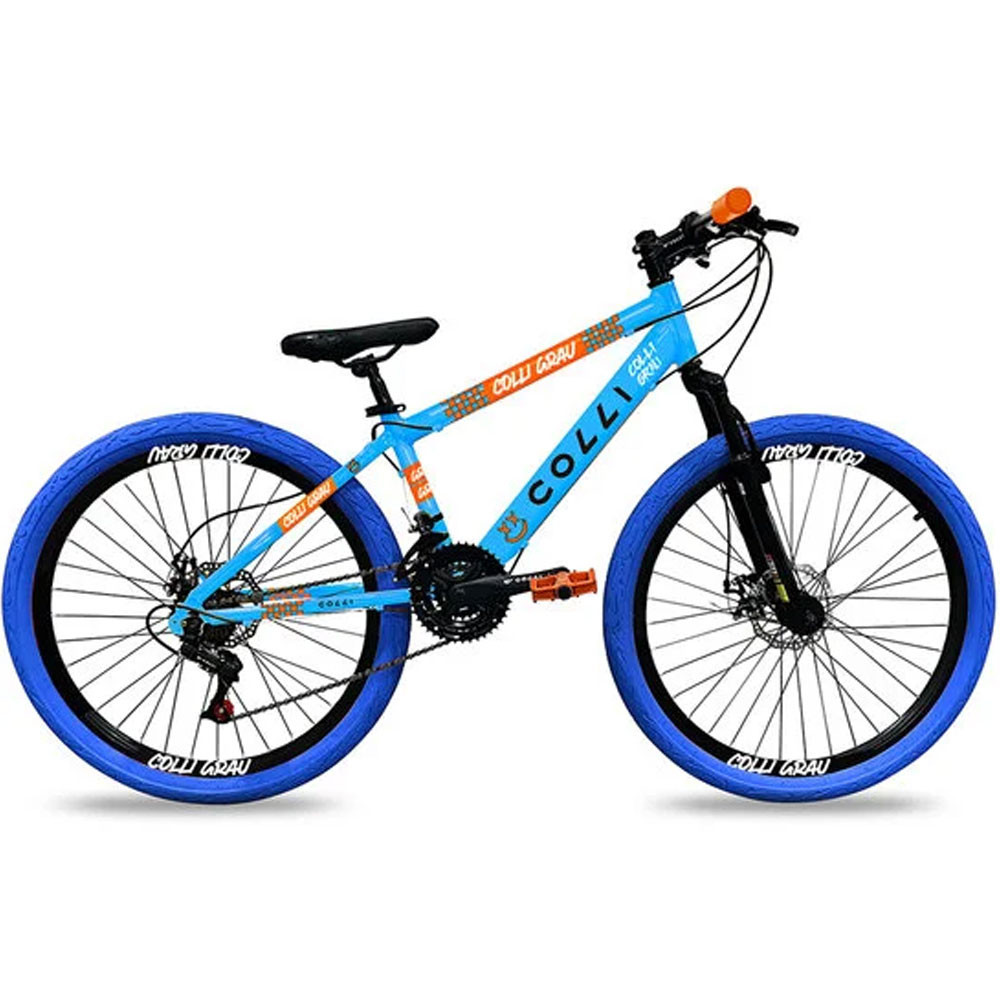 Bicicleta Aro 26 Grau Freio a Disco Quadro 13,5 Polegadas Aço carbono Colli