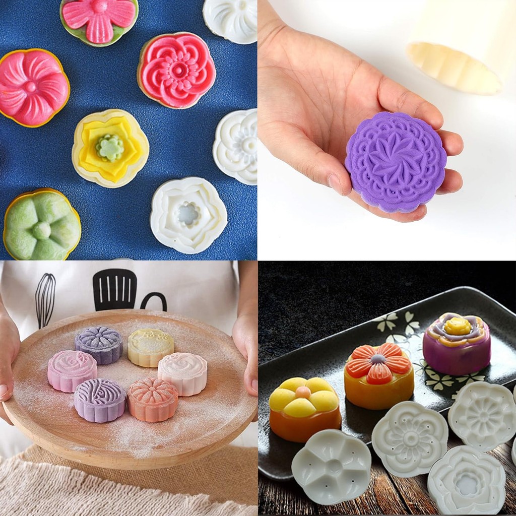 Kit Ejetor Molde Para Massas Brigadeiro e Doces Blue Star Max Flor Coração Arabesco Docinhos Gourmet