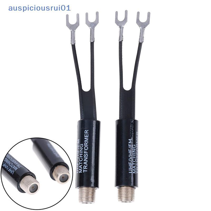 2 Peças Cabo UHF/VHF/FM/TV F 75-300 Ohm Antena balun Adaptador De Transformador Correspondente Novo