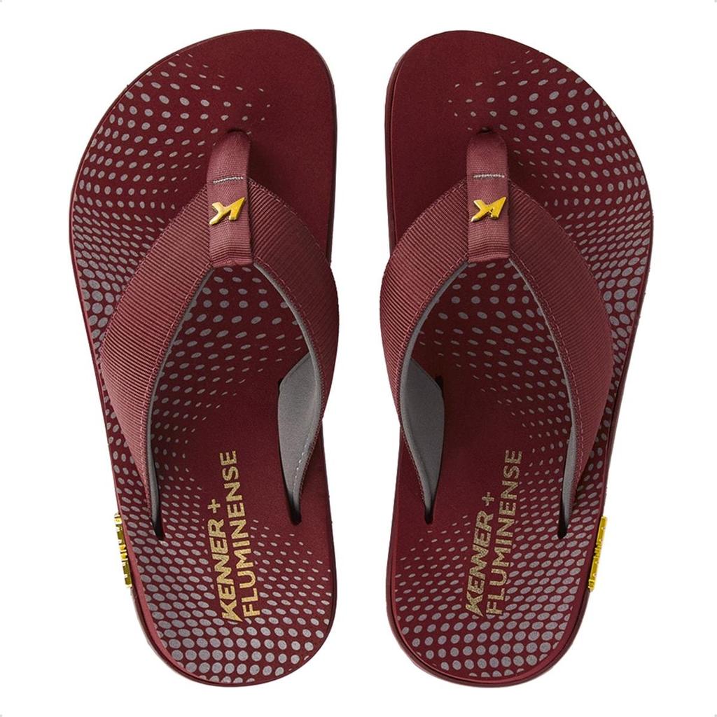 Chinelo Kenner Masculina Kivah Fluminense Grená
