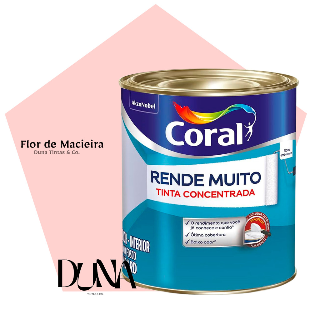 Tinta Coral Rende Muito Rosa Flor De Macieira 800ml