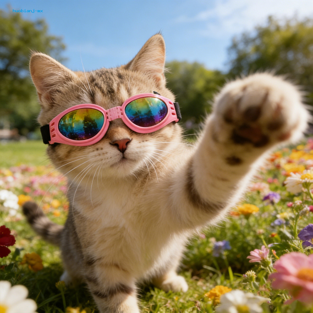 Bright Color Pet Goggles Sunglasses Foldable Dog with Adjustable Strap Uv Protection Glasses Windproof for Small Medium 