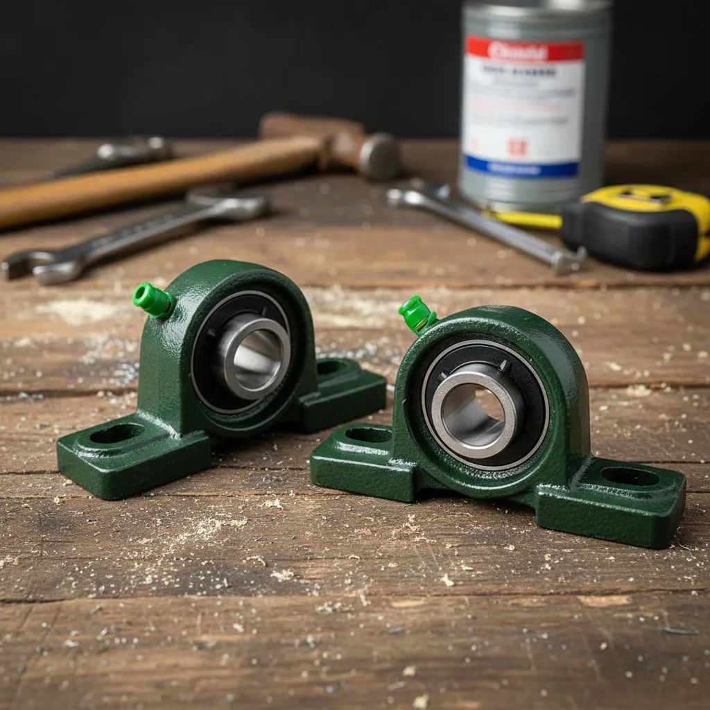 Kit De 2 Pçs Rolamento + Mancal Ucp204 - Eixo 20 Mm - RMS Conjunto