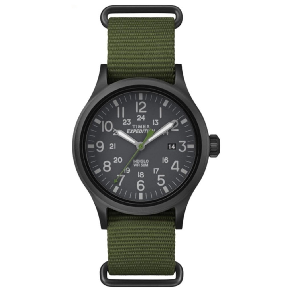Relógio Timex Expedition 40mm Pulseira Slip-Thru Nylon Verde