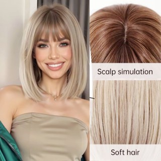 Peruca Bob Lace Wig Com Franja Fibra Bio Organica 30cm 180g TOP HAIR MAYA em Oferta na Shopee