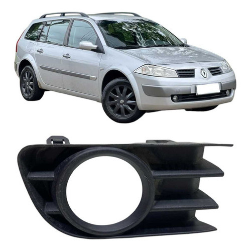 Moldura Farol Milha Direito Renault Megane 2006 À 2012 Cx136 Preto Direito