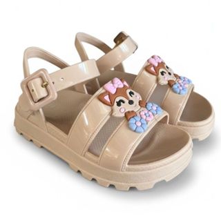 Sandália Infantil Menina Slide Anatômica com Enfeite de Raposa, Leve, Linda e Confortável em Oferta na Shopee