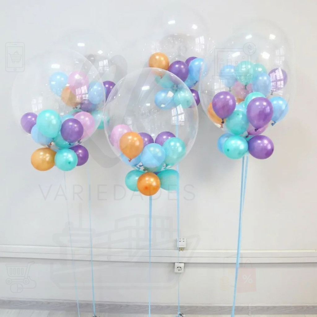 Balão Bubble Gigante Transparente Cristal – 18”, 24” e 36” para Decoração Luxo de Festas
