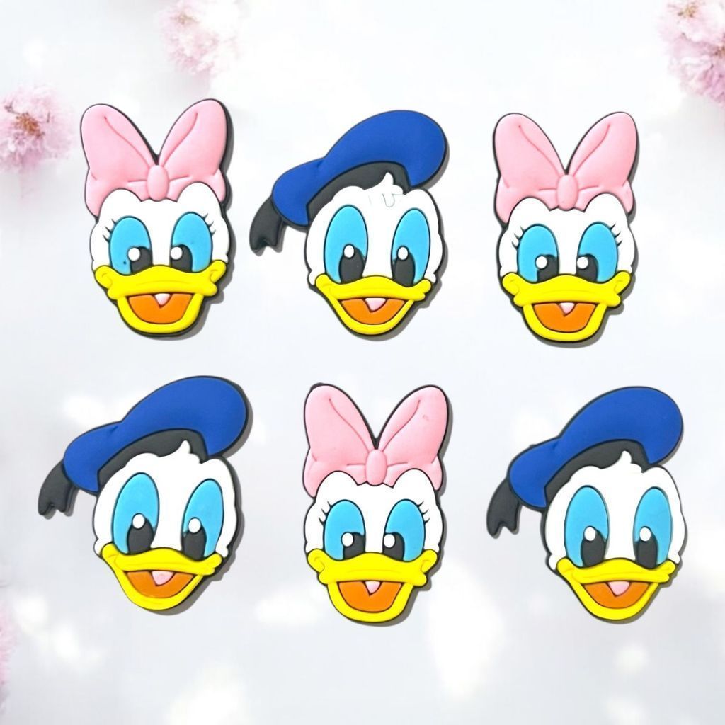 Aplique Emborrachado Pata Margarida e Donald Infantil Laços Tiaras Prendedores Artesanato DIY