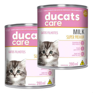 Kit 2 Alimento Leite Ducats Care Milk Gatos Filhotes 280ml em Oferta na Shopee