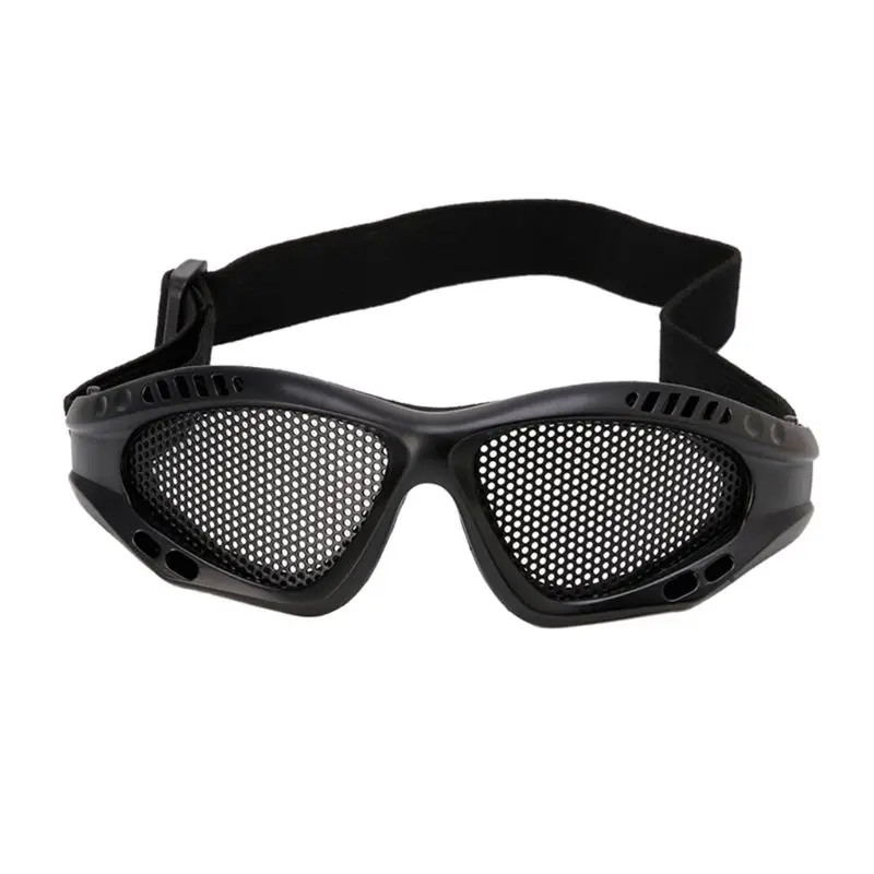 Óculos Preto Proteção Tático Telado Airsoft Paintball Preto