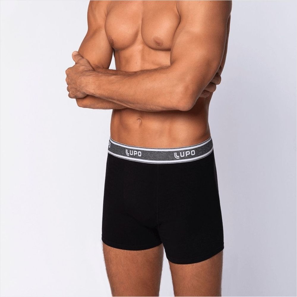 Cueca Lupo AM Boxer 217241 Microfibra Sem Costura Conforto Elasticidade Masculina