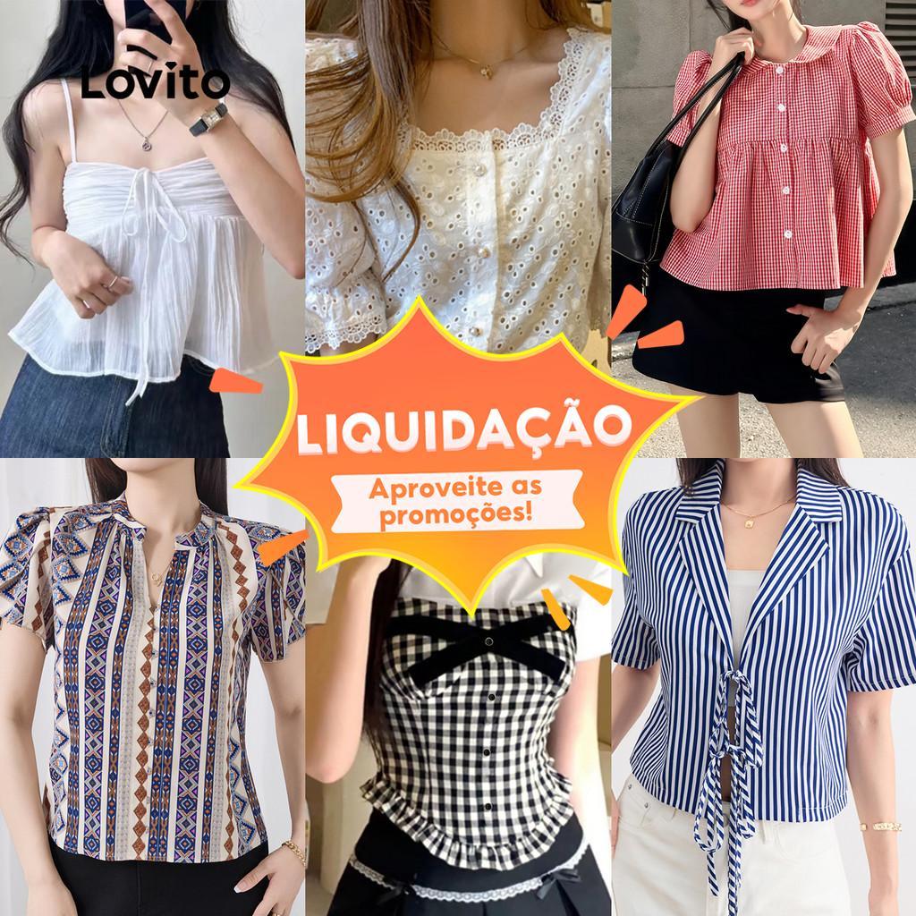 Lovito Special Elegant Tops for Women (Size M)