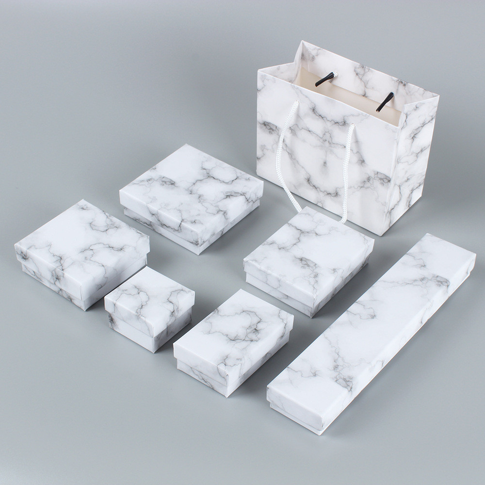 Nova caixa de embalagem de jóias cor gradiente High-End brincos caixa de papel jóias presente caixa de armazenamento emb