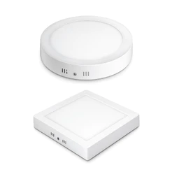 kit 6 Painel Sobrepor 18w Quadrado ou Redondo 3000K 4000K 6500K luminaria plafon