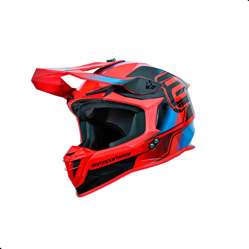 Capacete ASW R3 Pure Vermelho Motocross Enduro Trilha MX