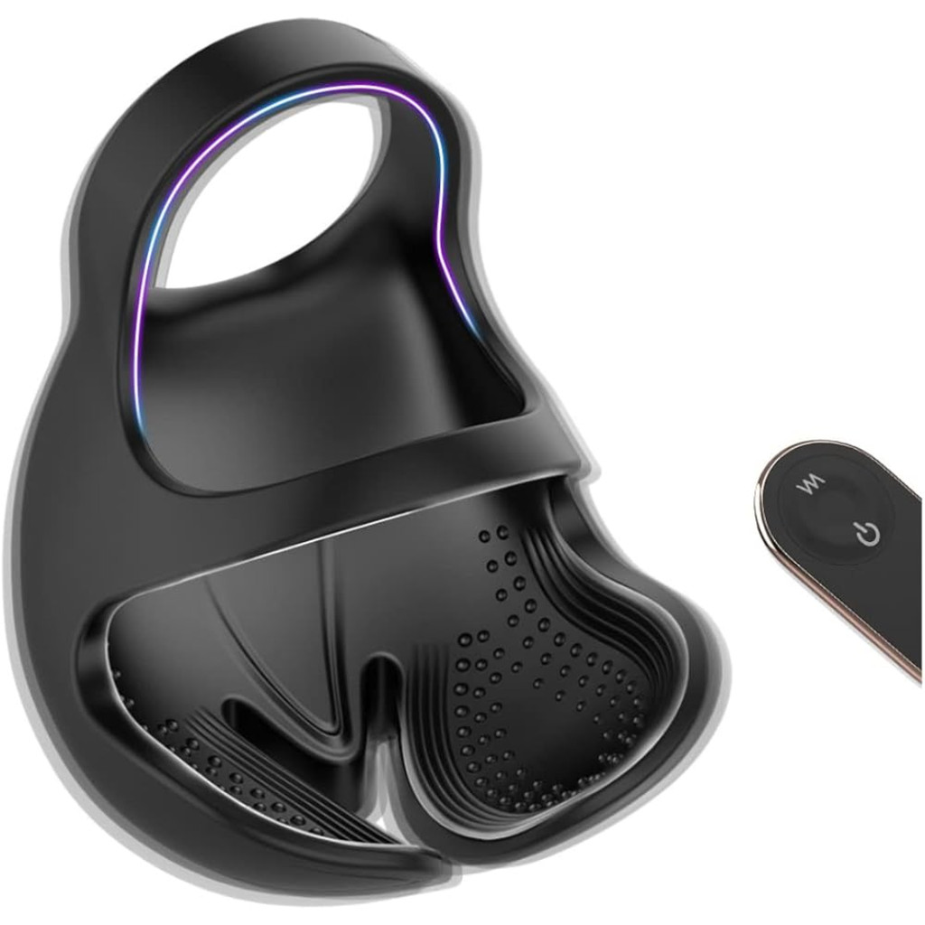 Anel Peniano com Vibro Massageador de Testículos E Controle
