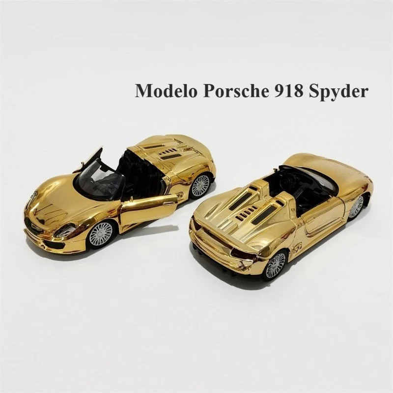 Carrinho Coleção Dubai Carro Dourado Prata Fricção em Miniatura Colecionador Brinquedo ferrari porche bugatti
