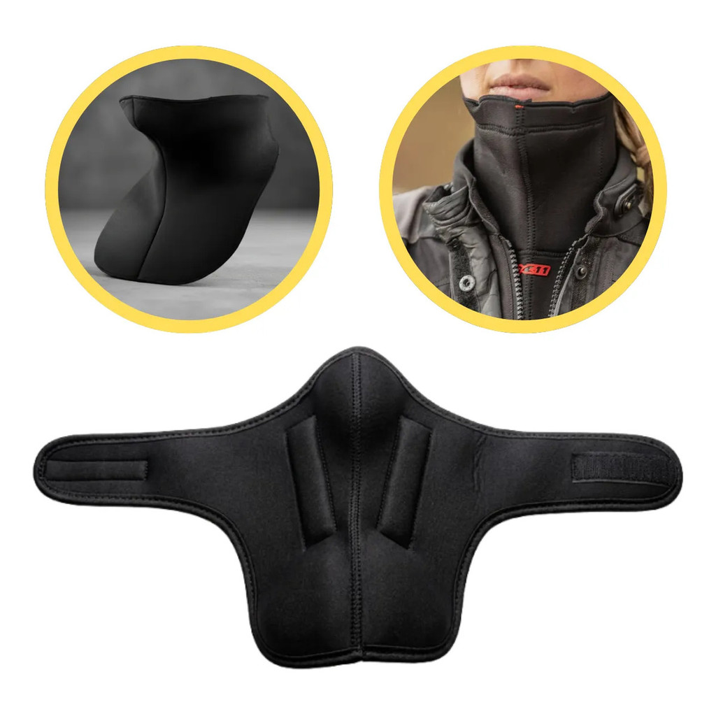 Protetor Pescoço Moto Pescoceira Linha Pipa Cerol Frio Preto Universal