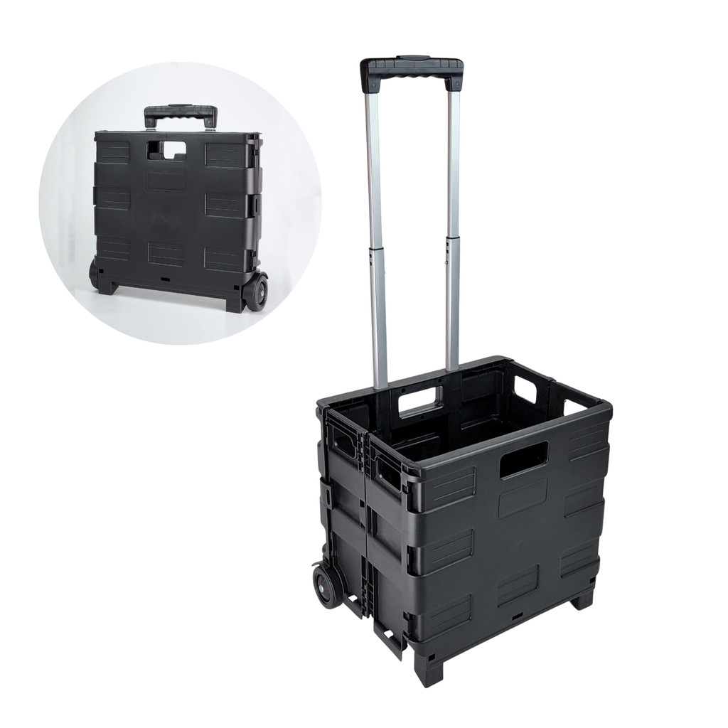 Carrinho de Compras Multiuso Dobrável Suporta 25Kg Guarda Dentro Mala Do Carro em Oferta na Shopee