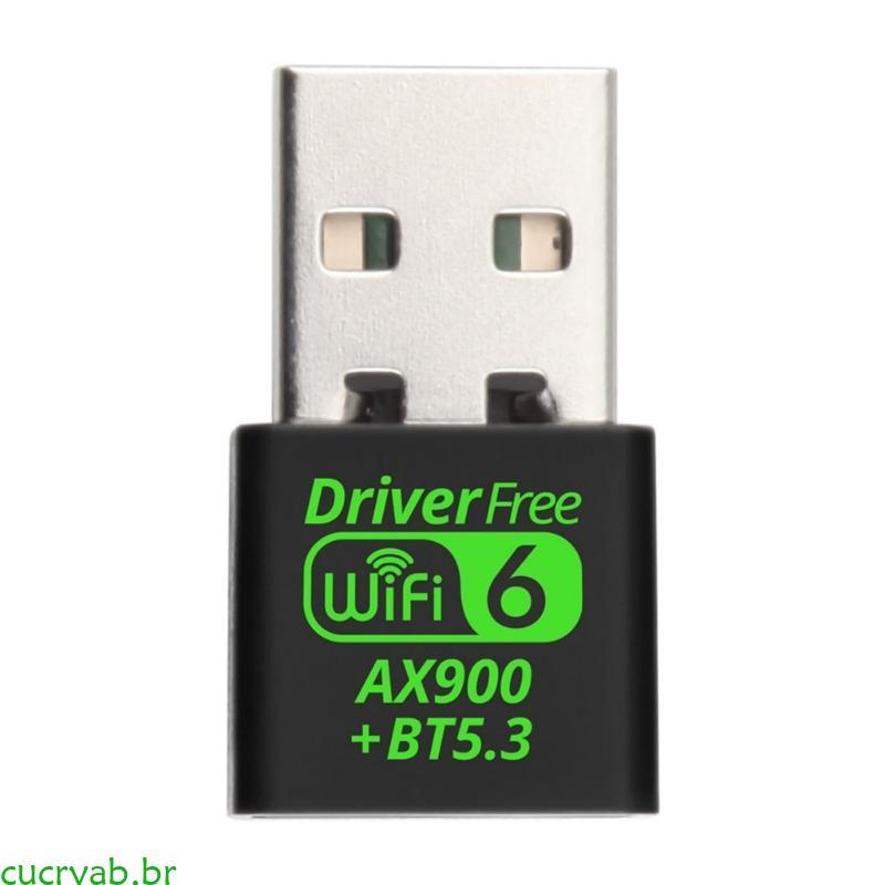 cucryab WiFi 6 AX900 Adaptador USB Compatível 5 3 Para Internet Velocidade Rápida