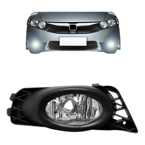 Farol Milha Auxiliar Honda Civic 2009 2010 2011 Com Moldura