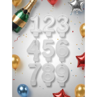 Kit 2 Velas de Aniversário Branca 7,5CM em Oferta na Shopee