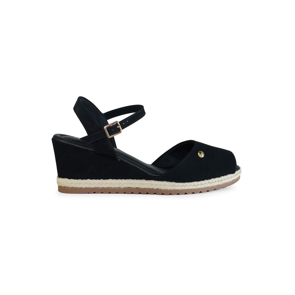 Sandália Espadrille Anabela Bebecê Detalhe Com Fivela