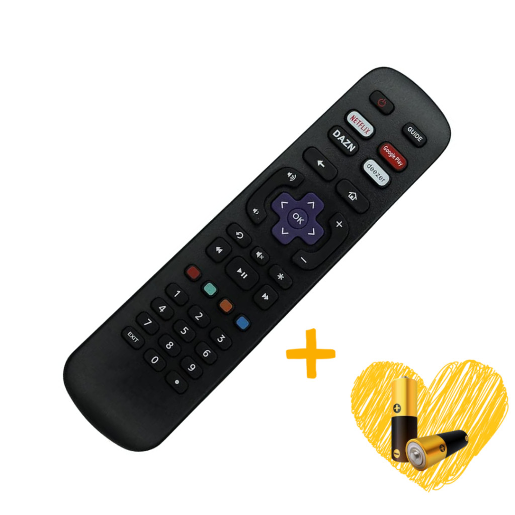 Controle Compatível com Roku TV Todos os Modelos MULTI SEMP AOC PHILCO Smart 4k Netflix HBO | Reposição com Pilhas em Oferta na Shopee