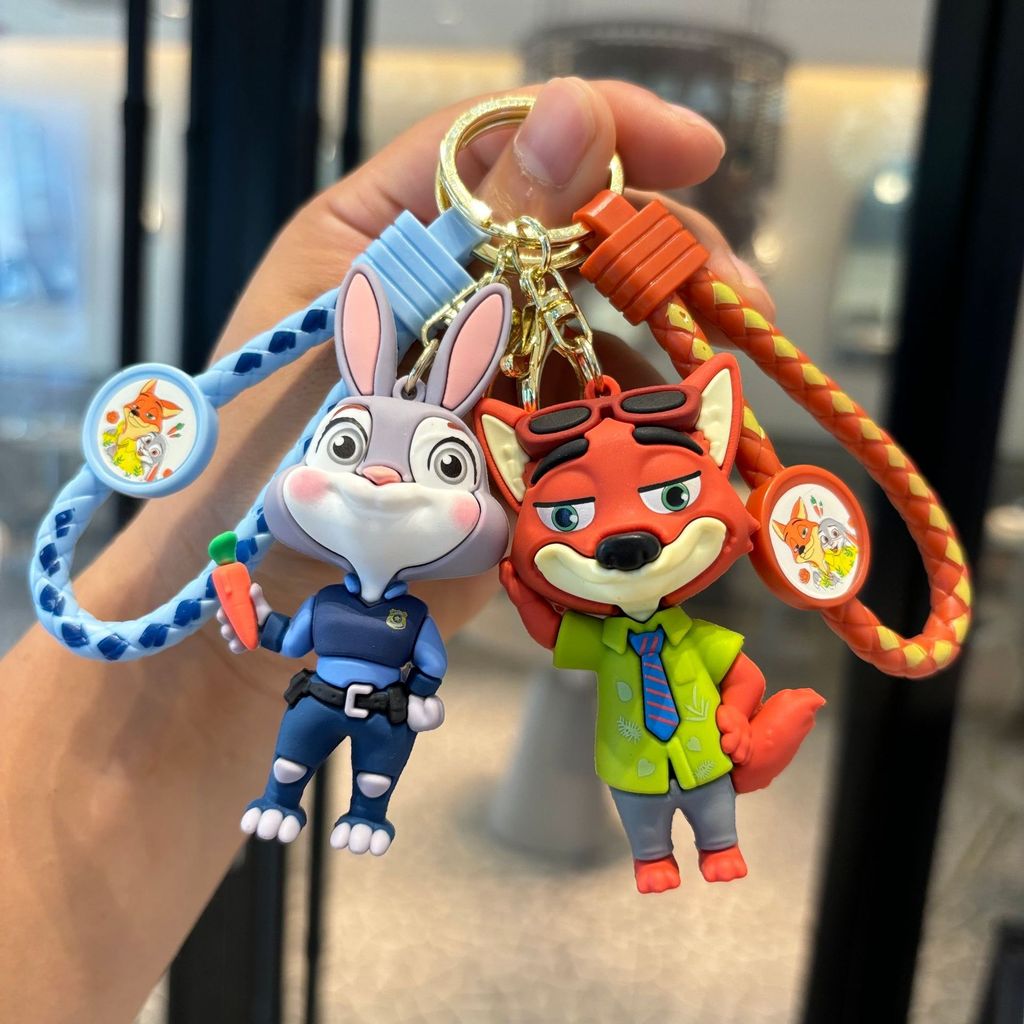 Chaveiro Zootopia Pingente Fofo Judy Nick Chaveiro para Homens e Mulheres Acessórios de Bolsa