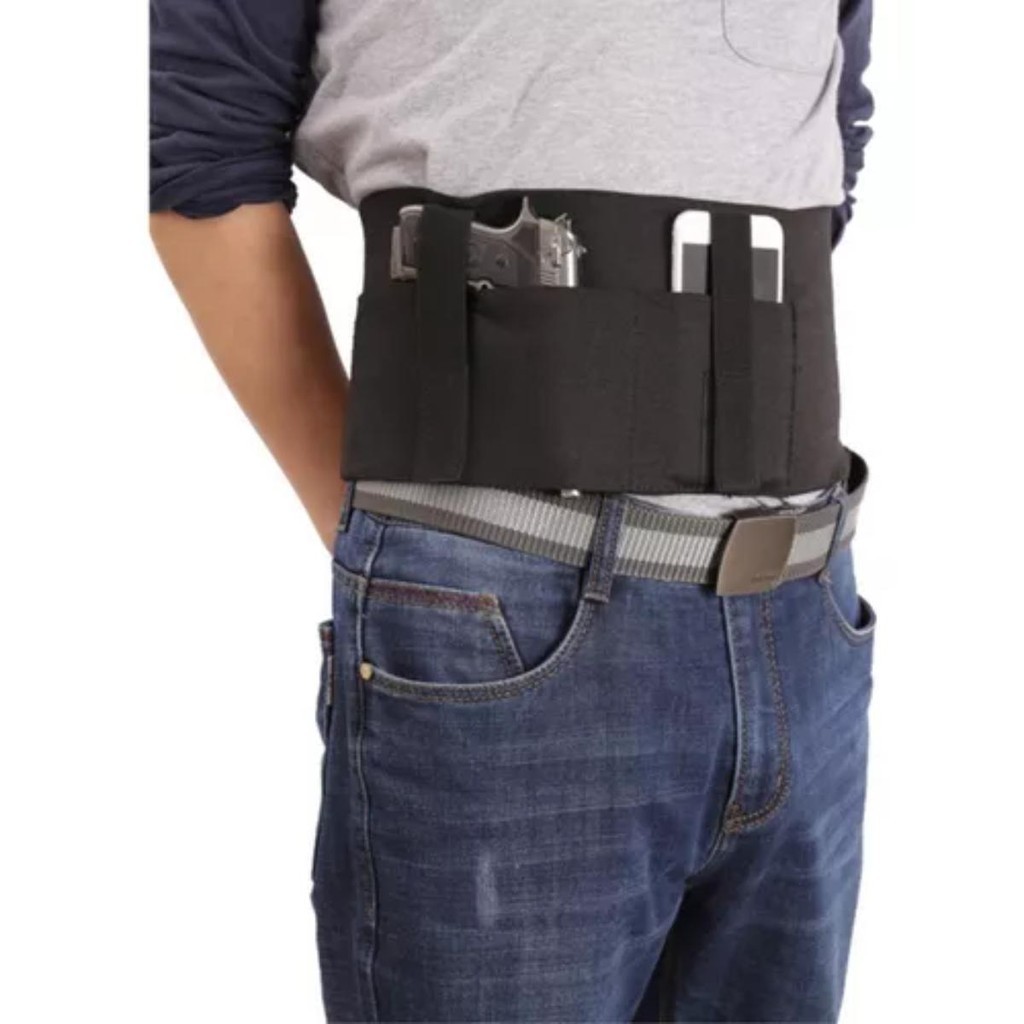 Coldre Cinta Barriga Abdome Arma Pistola Revolver Tático Airsoft Coldre