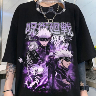 Camiseta Anime Jujutsu Kaisen Gráficas Harajuku Gótica Personagem Oculos em Oferta na Shopee