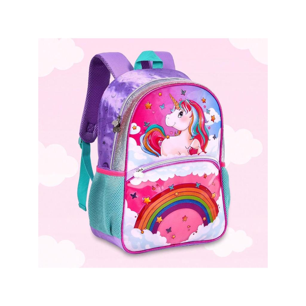 Mochila Escolar Unicórnio Menina Feminina Costas Infantil Grande 16 Polegadas em Oferta na Shopee
