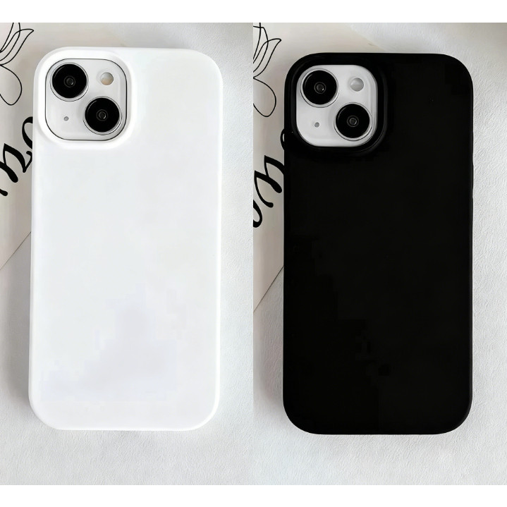 Capinha Silicone Aveludada iPhone Preto Branco 7 8 Plus XR 11 12 13 14 15 16 Pro Max Capa iPhone em Oferta na Shopee