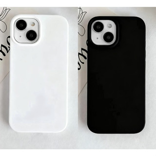 Capinha Silicone Aveludada iPhone Preto Branco 7 8 Plus XR 11 12 13 14 15 16 Pro Max Capa iPhone em Oferta na Shopee