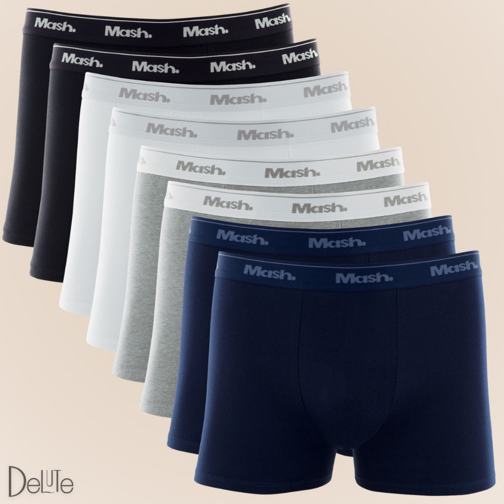 Kit 8 Cuecas Boxer Mash Masculino Adulto Box Em Algodão Cotton