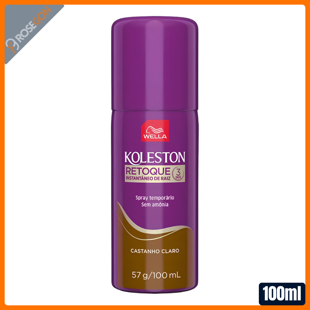 Spray de Retoque Instantâneo para Raiz e Cabelo Wella Koleston Cor Castanho Claro 100ml
