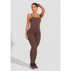 MACACÃO FITNESS FEMININO COM ALÇAS REGULÁVEIS SOUL DLK PRETO